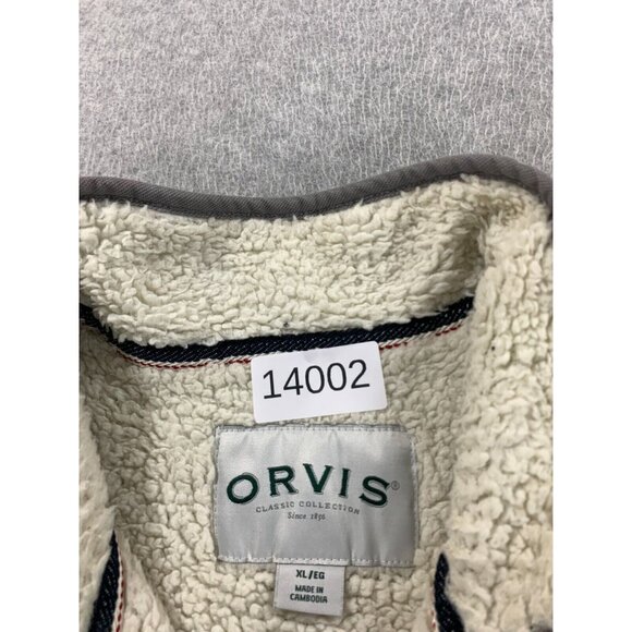 Orvis Lined heavy STOWE Quarter Zip Pullover Sweater (Men's XL) Gray‎ - Picture 5 of 13